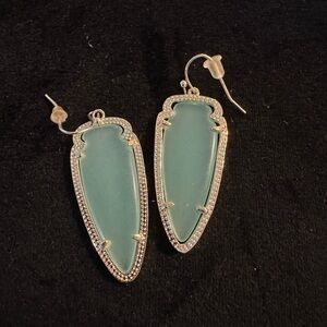 Green stone with silver hardware Kendra Scott